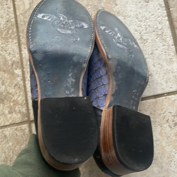 Freebird Malena Leather Oxford Mule Navy Multi - Picture 6 of 16